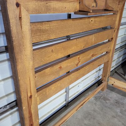 Rough Pine Queen Size Bed made by Progressive Furniture - Very Nice Condition