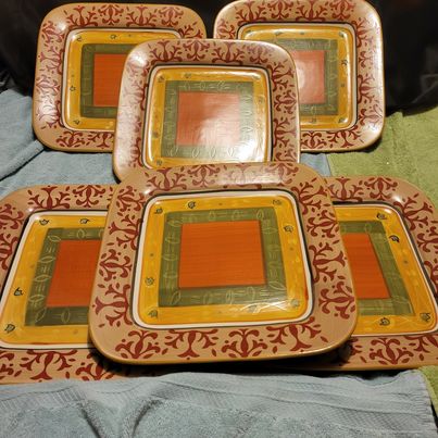 (Set of 6) American Home Simplicity Stoneware Plates