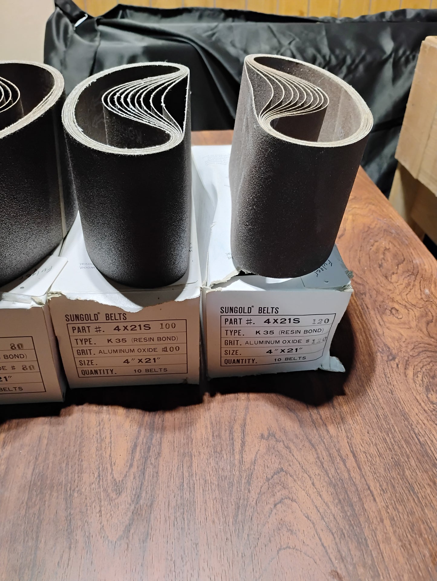 4x21 Sungold Sanding Belts (selling by the box)