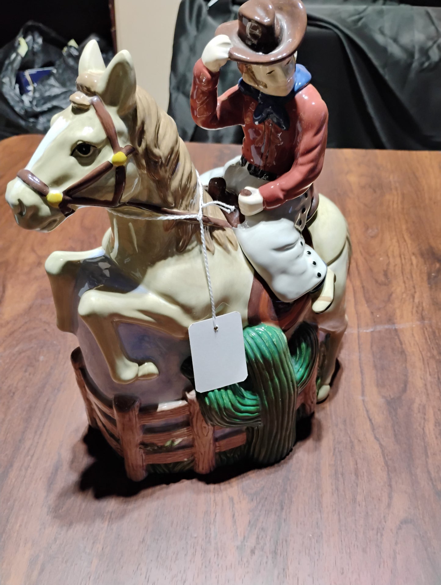 Cowboy & Horse Cookie Jar