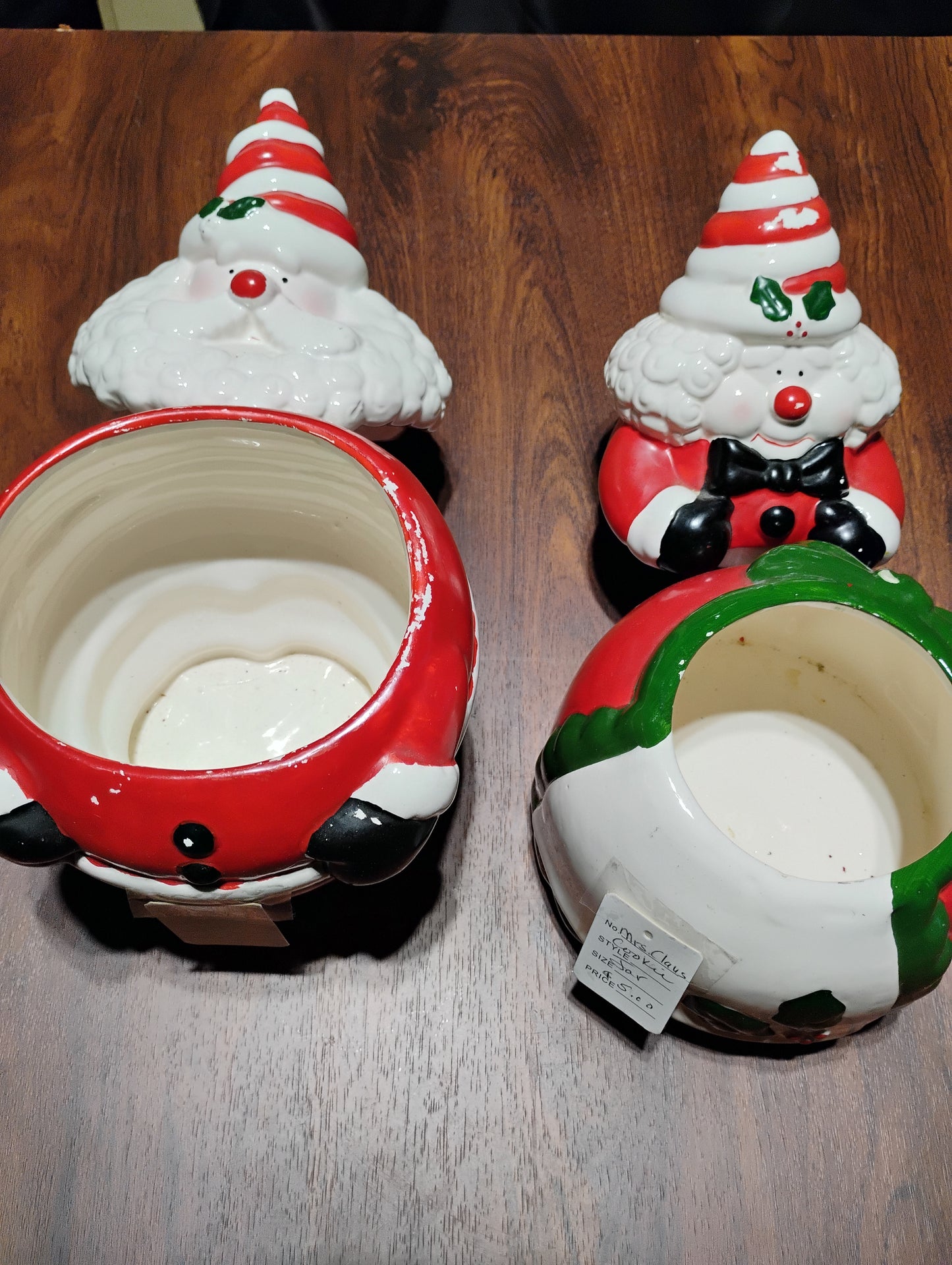 Mr. & Mrs. Santa Cookie Jar