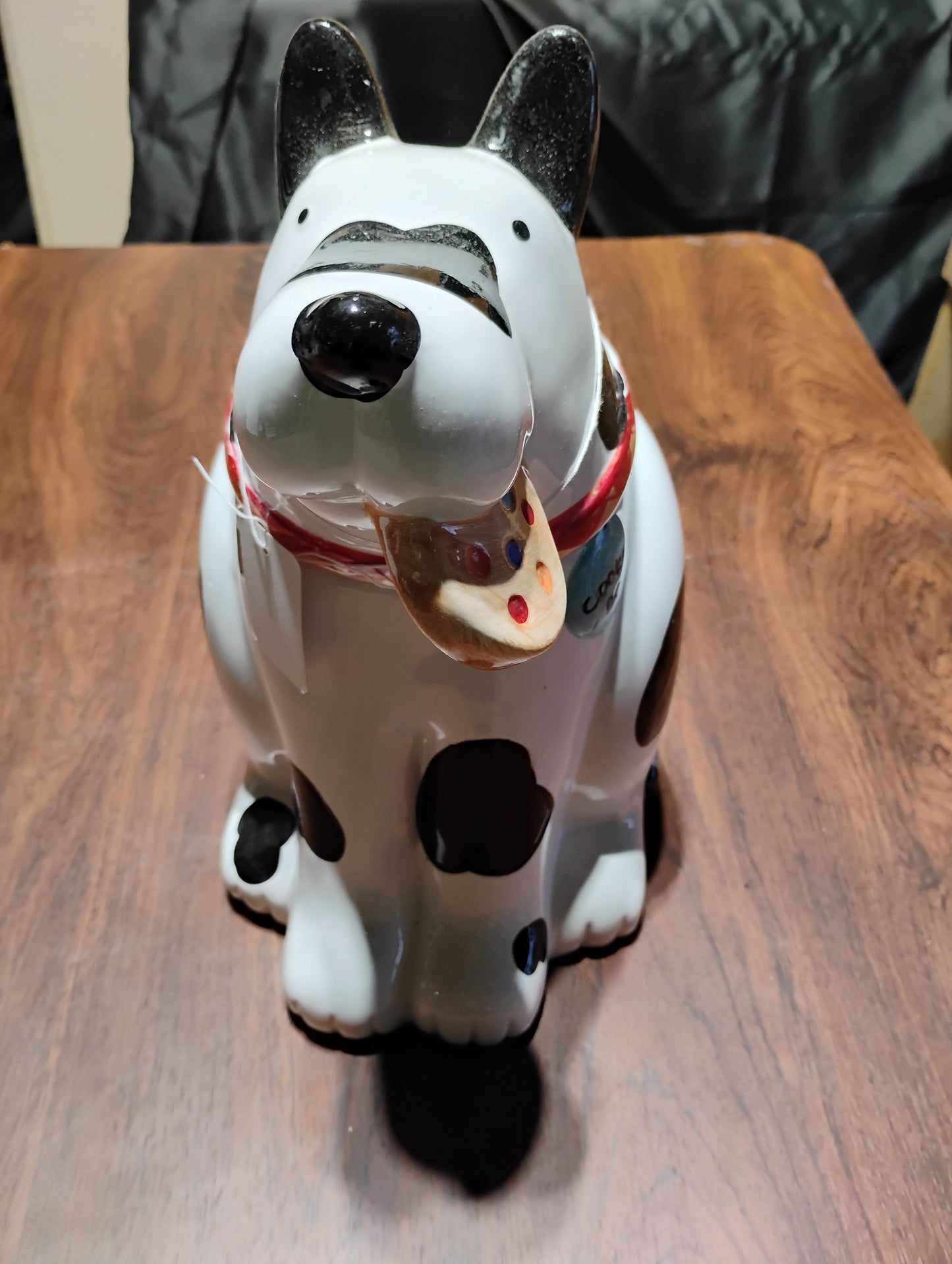 Dog with Cookie in mouth cookie jar