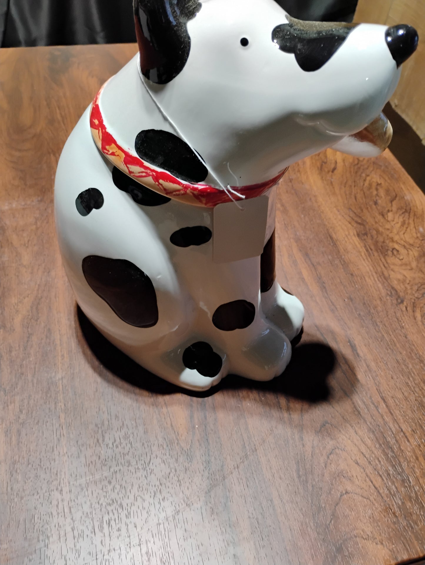 Dog with Cookie in mouth cookie jar