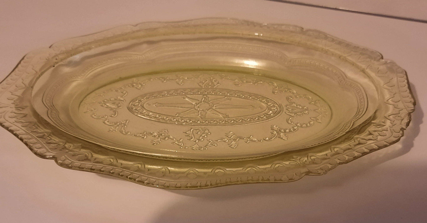 Depression ware serving plate