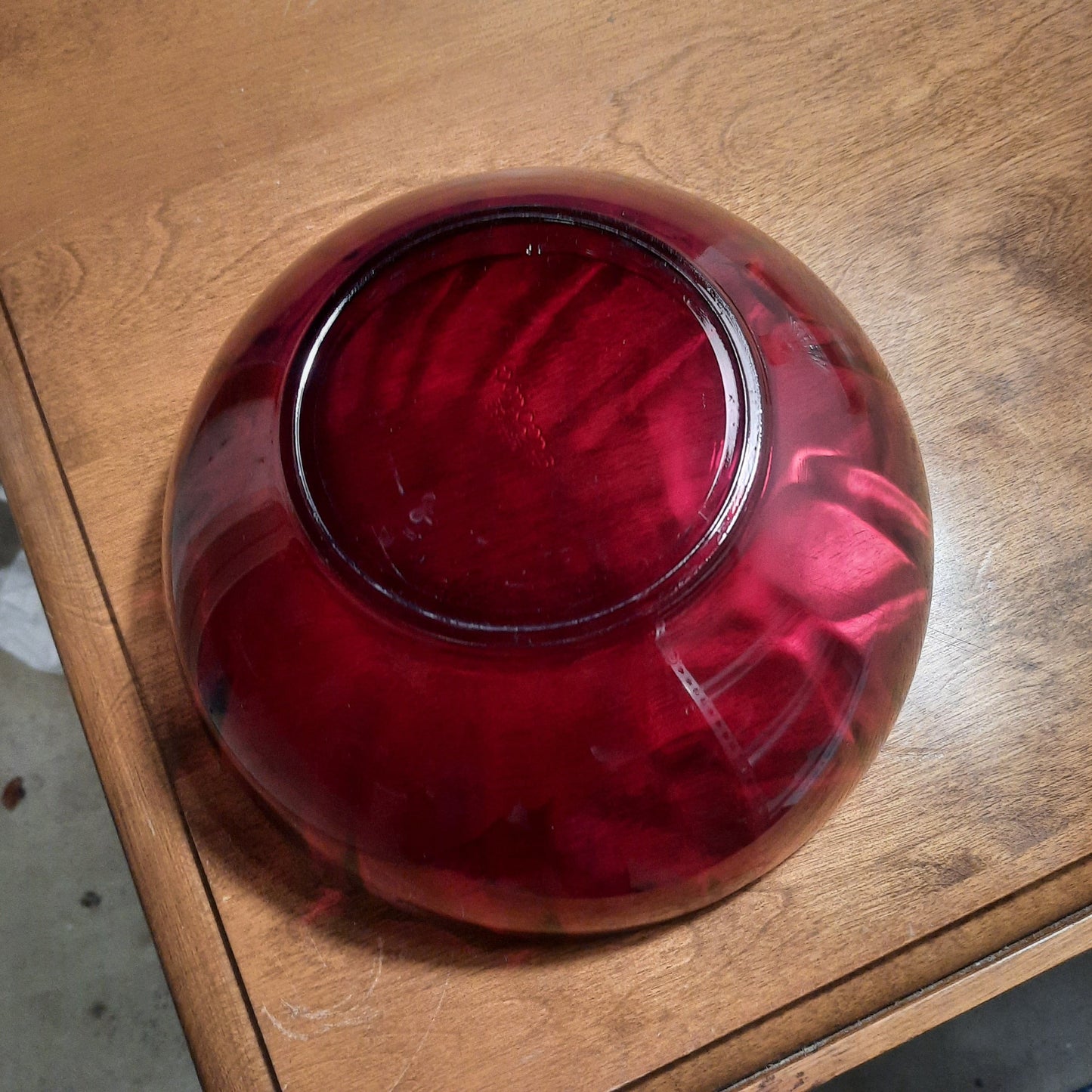 Vintage Arocroc Bowl - Ruby Red