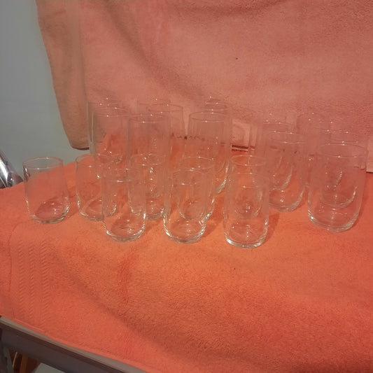 Complete (almost) set of Clear Drinking Glasses